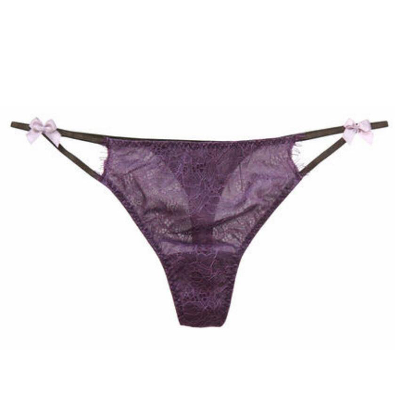 100% pure REAL SILK women PANTIES high quality Purple Sexy LACE ladies thong G-string TANGA calcinha briefs underwear hipster